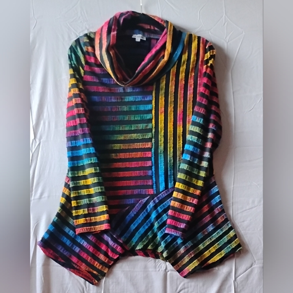 Paris Hues Multicolor Striped Women's Long Sleeved Shirt